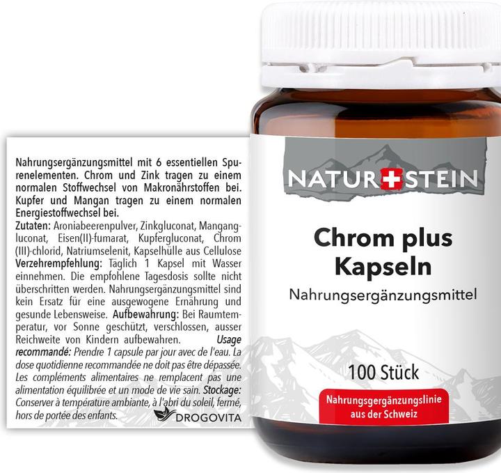 Nährwerte und Zutaten Naturstein Chrom plus Kaps (1 Stück, Kapseln, 154 g)