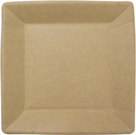 Actual product image FoodLine Plate lunch box 23x23cm brown 50pcs/pack - (50 pcs.)