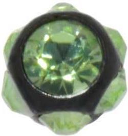 Produktbild Bijouteria 1.2mm Piercing-Kugel (Premium Kristall, Chirurgenstahl 316L, PVD Beschichtung (schwarz))