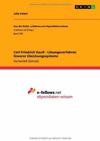 Actual product image Carl Friedrich Gauss - Lösungsverfahren linearer Gleichungssysteme (German, Julia Hetzel, 2012)