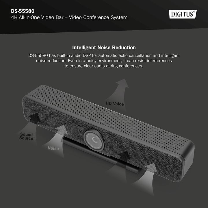 Actual product image Digitus 4K All-in-One Video Bar – Video Conference System
