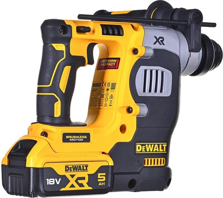 Actual product image DeWalt SDS-PLUS DRILLING HAMMER 18V 2.1J 2 x 5.0Ah XR LI-ION SHORT HAMMER TSTAK DCH273P2T (Rechargeable battery operated)