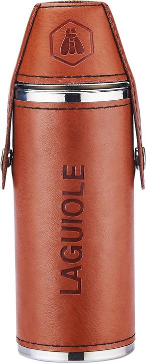 Actual product image Laguiole Metal bottle with 2 cups