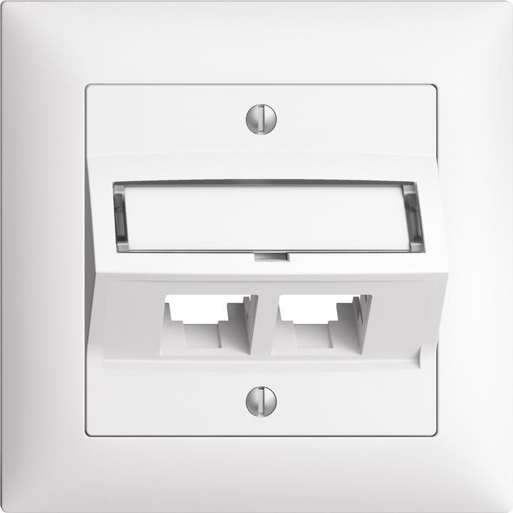 Feller EdizioDue EASYNET 2x receptacle for RJ45