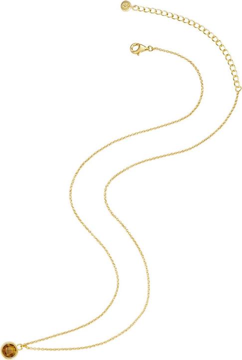 Immagine prodotto Glanzstücke München Catena da donna in argento sterling con occhio di tigre in oro giallo da 40,0 cm + 5,0 cm di (Argento, 40 - 45 cm)