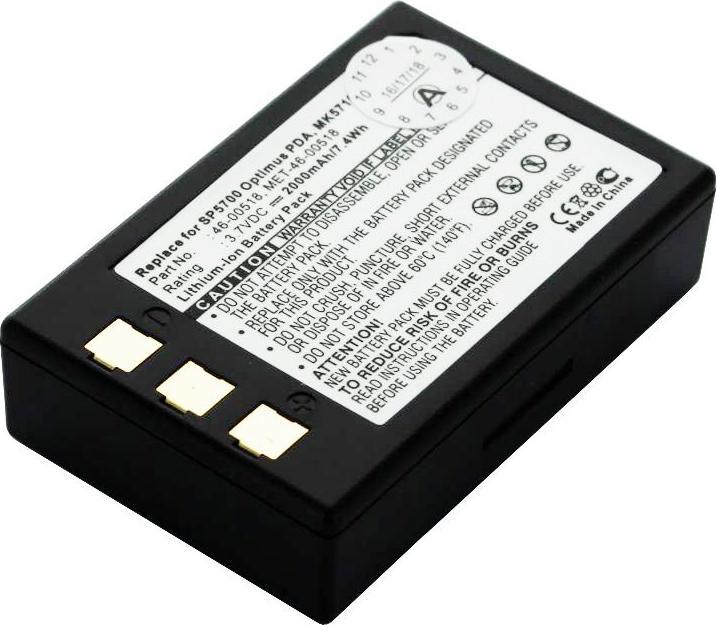 Image du produit AccuCell Batterie pour Metrologic SP5700 Scanner, Optimus PDA, MK5710 Batterie 46-00518, MET-46-00518