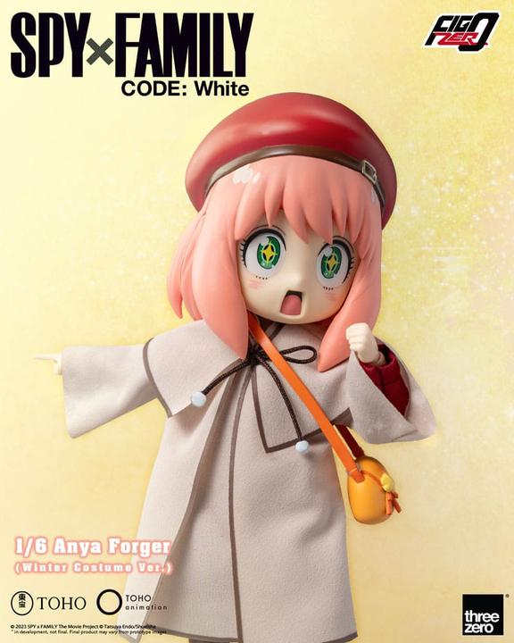 Produktbild ThreeZero Spy x Family Code: White FigZero Actionfigur 1/6 Anya Forger Winter Costume Ver. 17 cm