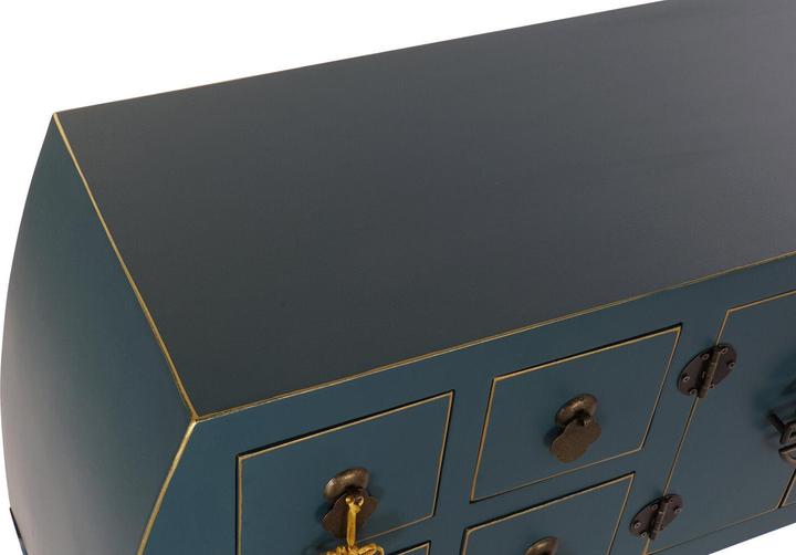Actual product image DKD Home Decor Console Blue Fir MDF Wood 98 x 26 x 80 cm