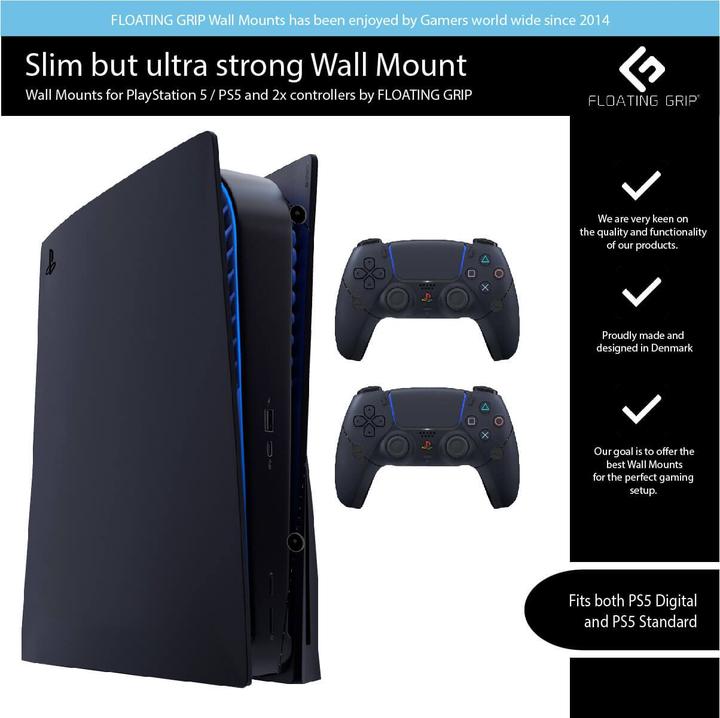 Produktbild Floating Grip Playstation 5 Wall Mounts by (PS5)