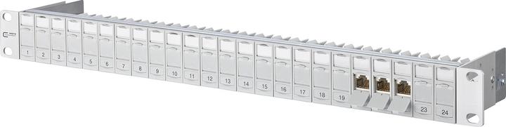 Image du produit Metz Connect BTR E-DATmodul 24x8 CAT6 1HE (Panneau de brassage)
