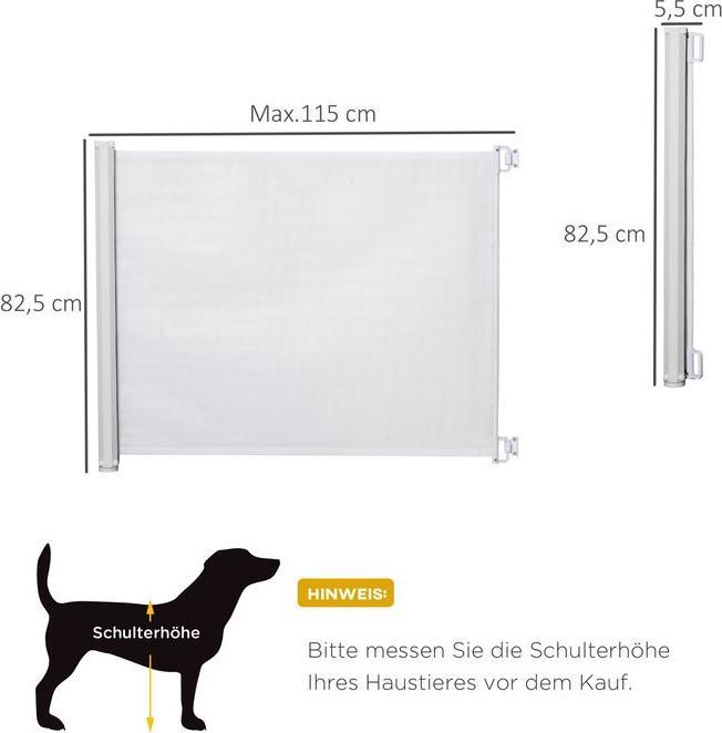 Image du produit Swisshandel24 Barrière de sécurité pour escaliers extensible Barrière de sécurité pour portes Barrière de (5.50 cm)