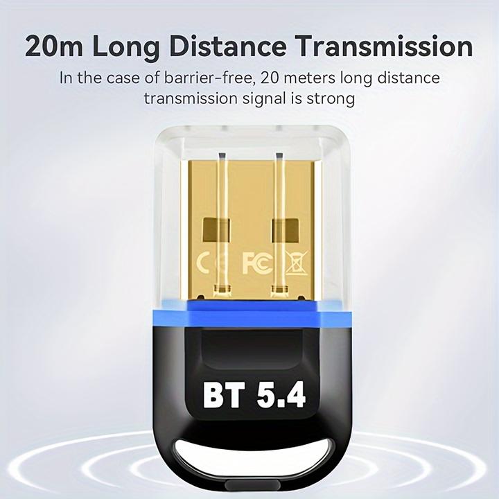Actual product image PhoneLook Bluetooth 5.4 USB Wireless Adapter für Computer (Headset, Tastatur, Maus, andere) Plug and Play