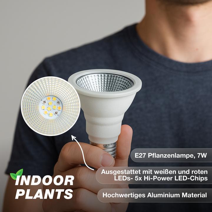 Actual product image Venso EcoSolutions E27 plant lamp "Indoor plants" 7W 60 °, improved photosynthesis and higher chloro (LED, 240 V)