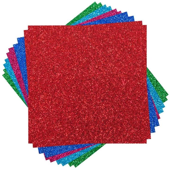 Produktbild Cricut Bastelkarton Glitter 30.5 x 30.5 cm, 10 Blatt, 5 Farben