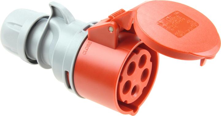 Produktbild PCE CEE Kupplungssteckdose mit Deckel 400V 32A IP44 225-6