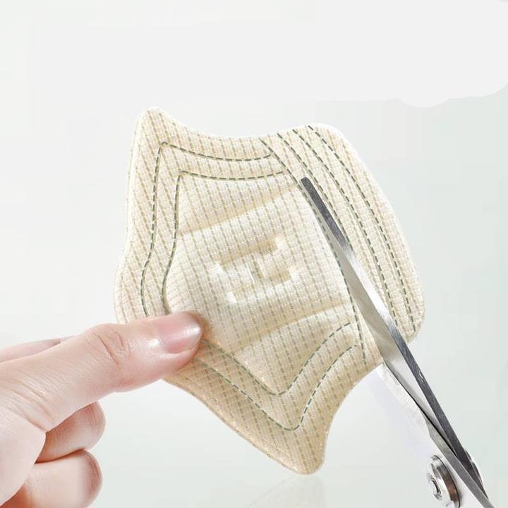 Actual product image Stride Fersen Einlage Anti-Rutsch / Ultraweiche Stoff Pads / Massage Einlagen für Turnschuhe - 1 Paar Weiss