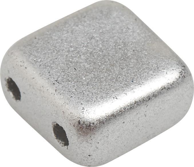 Image du produit Pracht Perle de verre "Carré", 2 trous, 35 pièces