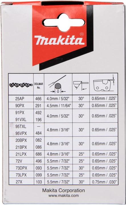 Actual product image Makita Saw chain 25cm 1,1mm 3/8 (Chainsaw, Saw chain)