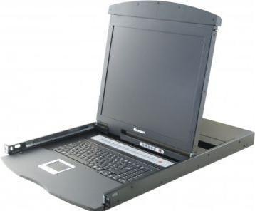 Produktbild Dexlan 19" Rackmount Dual Rail KVM Konsole 19 LCD Bildschirm mit KVM Switch