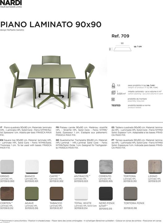 Produktbild Nardi P. LAMINATO 90X90 (90 x 90 cm)