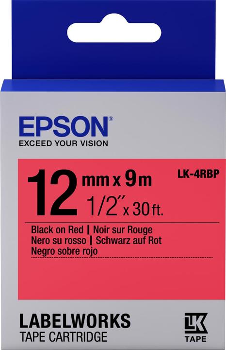 Epson Etikettenkassette Lk-4rbp (1.20 cm, Rot)