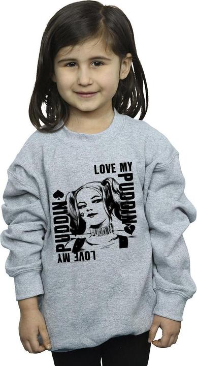 Actual product image Girls Suicide Squad Harley Love Puddin Sweatshirt (152, 158)