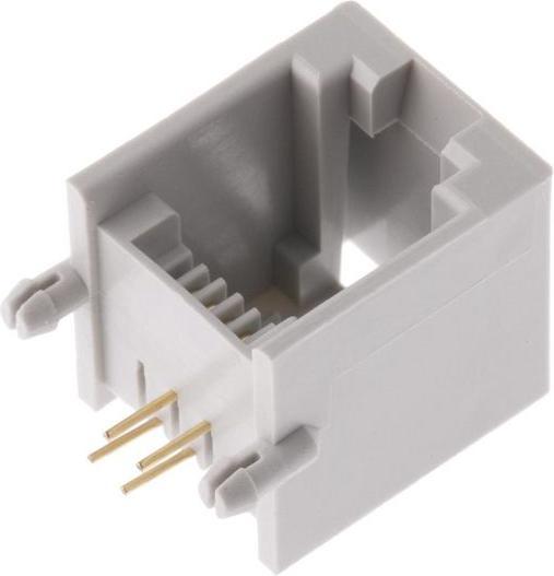 Immagine prodotto Rs Pro Connettore RJ11 con presa a 6P4C, montaggio angolare su PCB