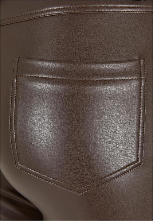 Produktbild Urban Classics Ladies Mid Waist Synthetic Leather Pants (27)