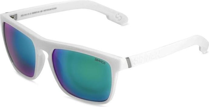 Sinner Gear Thunder x Fish Fred zonnebril - Mat wit - Blauwe lens