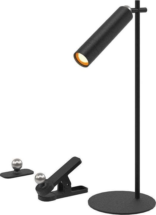 Produktbild V-TAC Lampka Biurkowa 4w1 37cm Kinkiet Klips Latarka 3W LED Czarna VT-7413 4000K 300lm (300 lm)