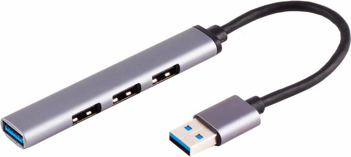 Immagine prodotto Shiverpeaks Basic-S - Hub USB-A, 3.0, 4 porte USB-A, ALU, sottile, 0,12 m (USB-A, 4 Porti)