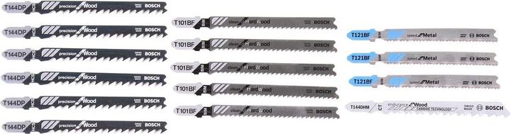 Actual product image Bosch Professional Zubehör 15-piece jigsaw blade set for wood and metal, T-shaft