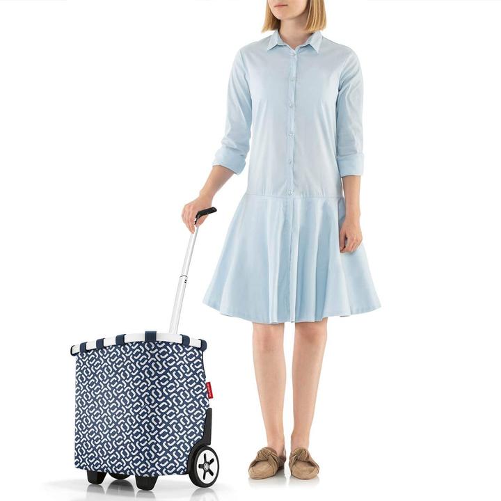 Image du produit reisenthel Chariot à provisions Carrycruiser Signature bleu marine/blanc