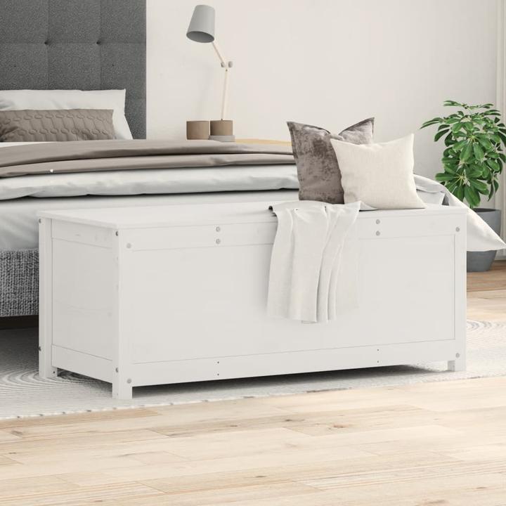 Produktbild VidaXL Truhe Weiss 110x50x45,5 cm Massivholz Kiefer,Farbe