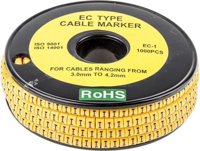 Produktbild Rs Pro Slide On PVC Yellow Cable Marker I