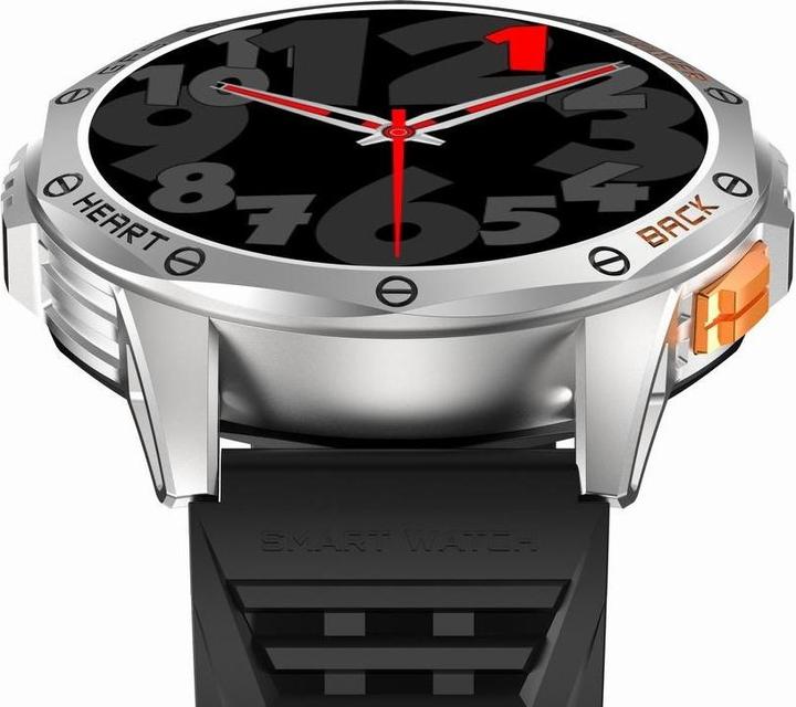 Image du produit Gravity GPS GT24-4 Herren-Smartwatch, schwarzes Silikonarmband + orangefarbenes Silikonarmband