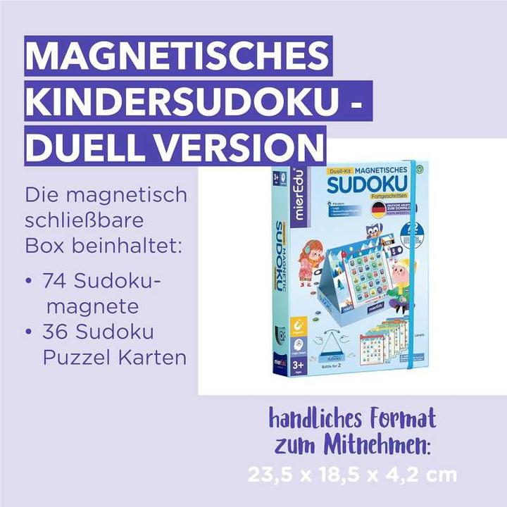 Image du produit mierEdu Jeu - Kit de bataille magnétique Sudoku (avancé) - (ME333) (Allemand)