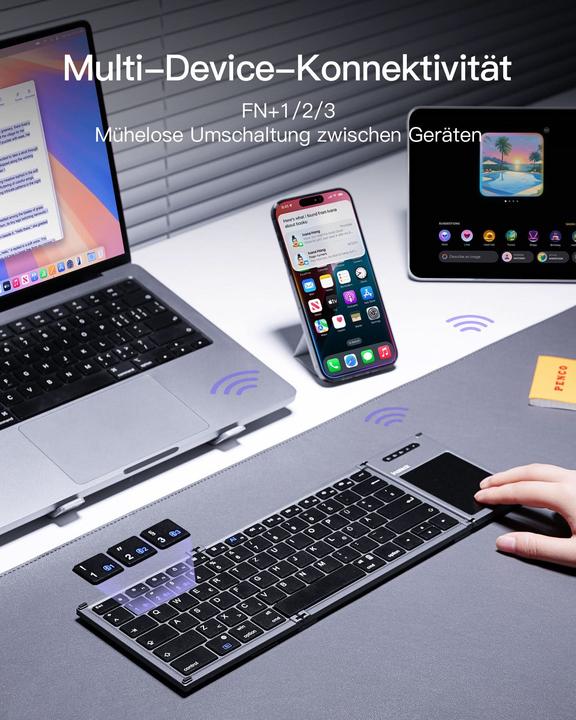 Actual product image Inateck Keyboard 06101 steel gray (KB06101 steel gray) (DE, Wireless)