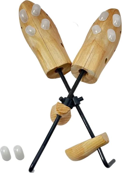 Actual product image Herzberg Home & Living 2-way shoe tree made of cedar wood with pressure point relief for men's shoes (2 x)