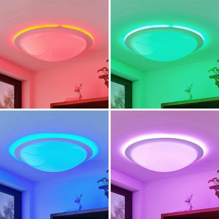 Produktbild Lindby Aurela LED-Deckenlampe CCT RGB Ø 58,5 cm (2800 lm)