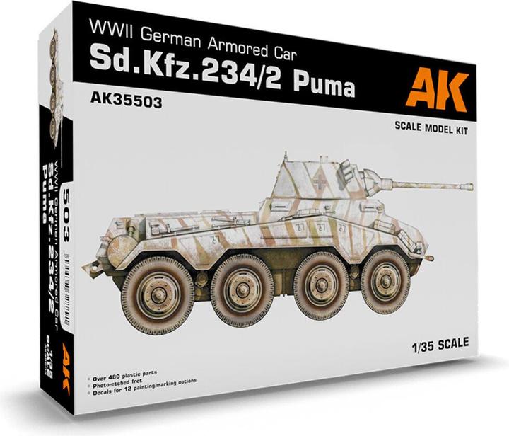 Immagine prodotto AK Interactive AK Models - 1/35 Autoblindo tedesco della seconda guerra mondiale SD.KFZ.234/2 PUMA