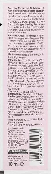 Produktbild dm alverde Clear Beauty Reinigungsmaske mit Aktivkohle (10 ml)