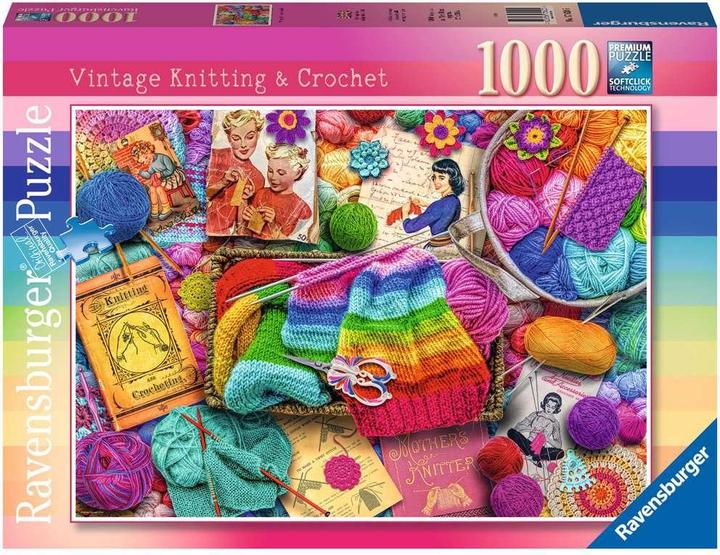 Actual product image Ravensburger Vintage Knitting & Crochet (1000 pieces)