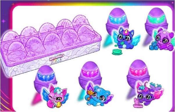 Produktbild Hatchimals Spin Master Alive Neon Rainbow Eierkarton Spielset