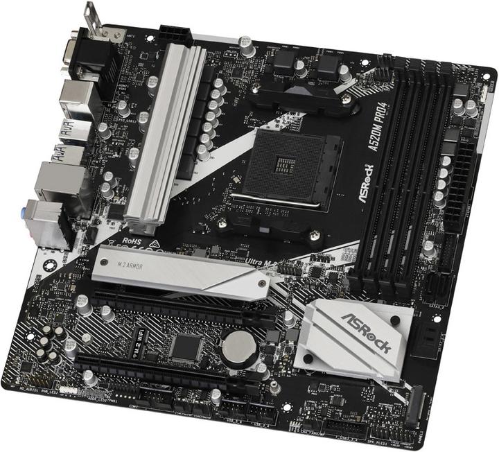 Actual product image AsRock A520M Pro4 (AM4, AMD A520, mATX)
