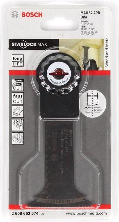 Produktbild Bosch Professional Zubehör BIM Tauchsägeblatt MAII 52 APB, Wood and Metal, 70 x 52 mm, 1er-Pack