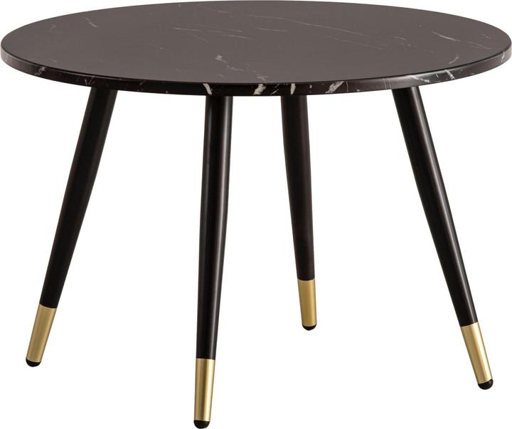 Actual product image FineBuy Coffee table Sofa table marble look 60 cm Living room table Round table (60 x 60 x 41 cm)