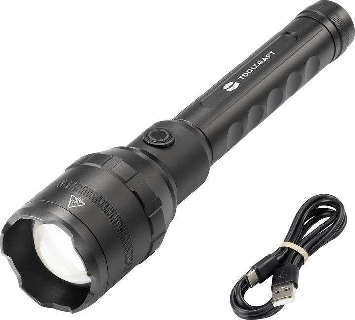 Actual product image Toolcraft Set of 3 torches with rechargeable battery (27.65 cm, 10000 lm)