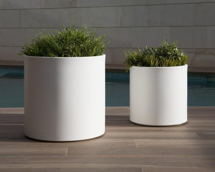 Image du produit Newgarden HORTENSIA 30 Jardinière ronde ø30x30cm blanc 18L avec réservoir d'eau extérieur
