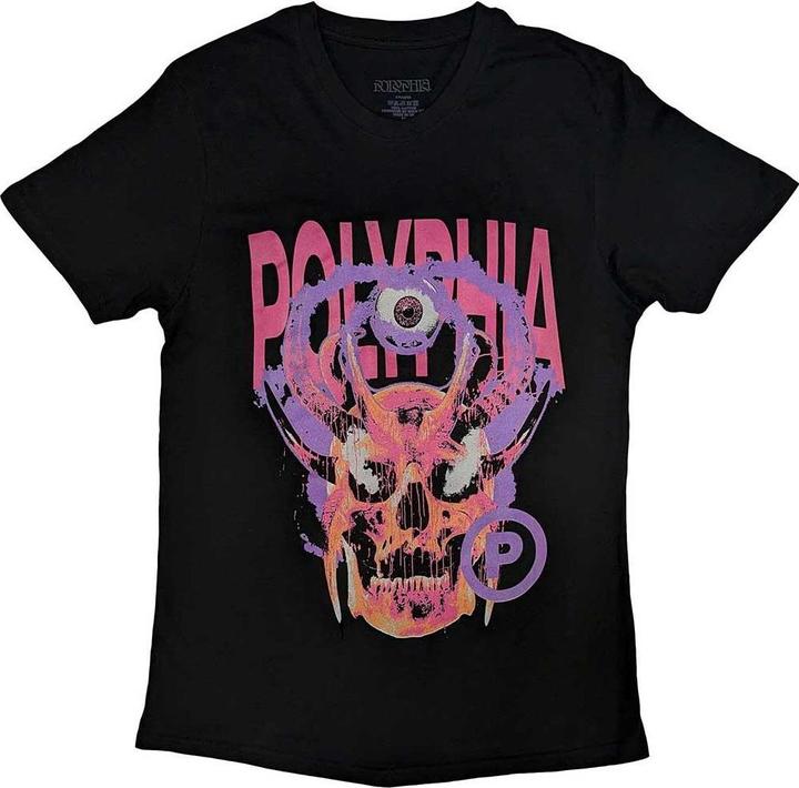 Actual product image Polyphia Unisex Adult Skull Circle P Cotton T-Shirt (XXL)